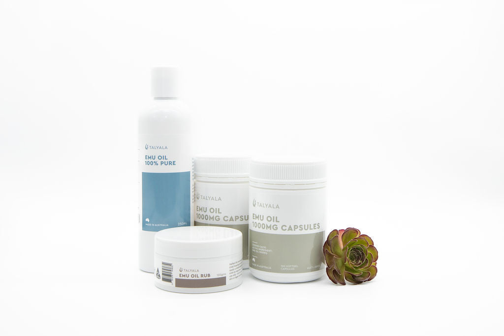 Special: 2 x Emu Oil Capsules, 250ml Pure Oil, 100g Emu Oil Sport Rub