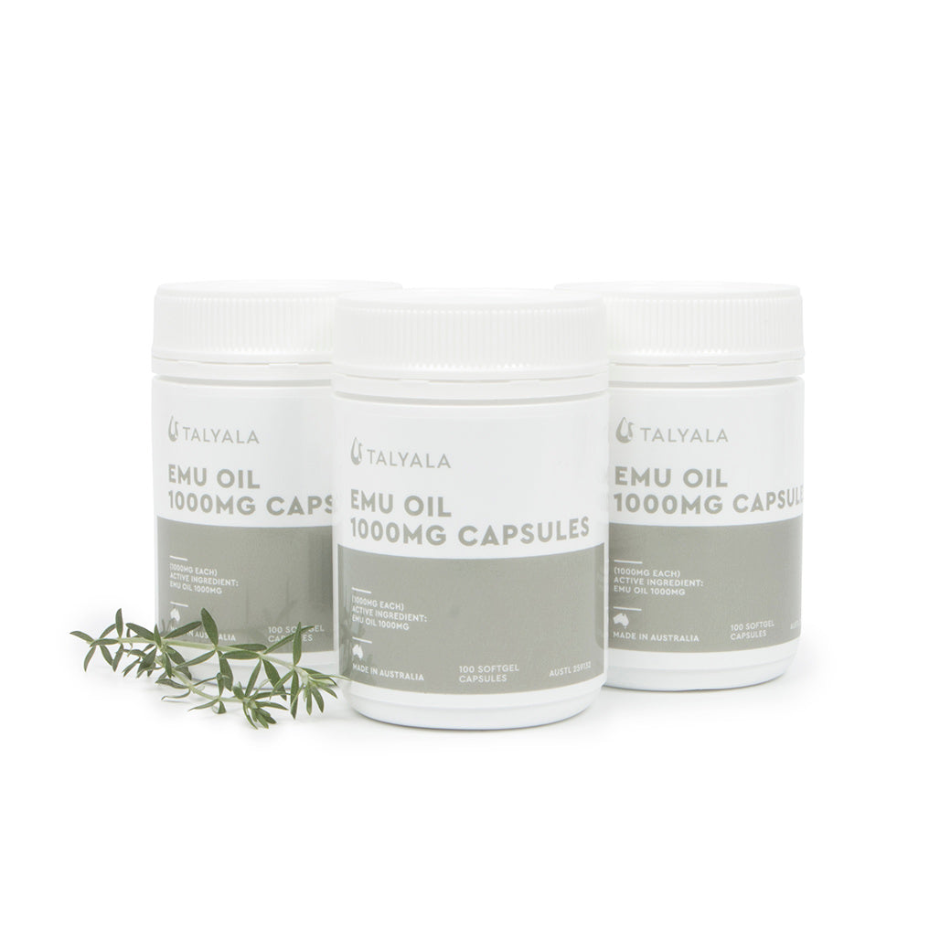 3 x Emu Oil Capsules 1000mg