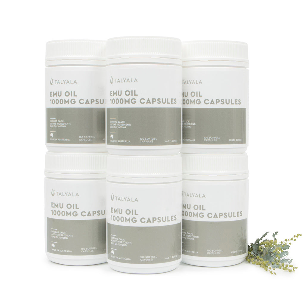 6 x Emu Oil Capsules 1000mg
