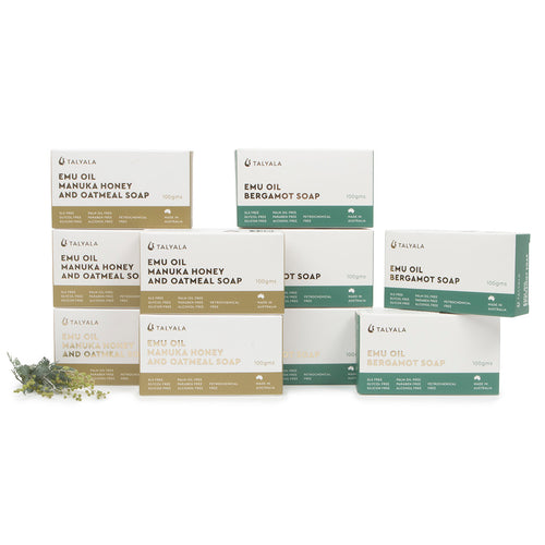 Emu Oil Soap - 5 x Manuka Honey & Oatmeal