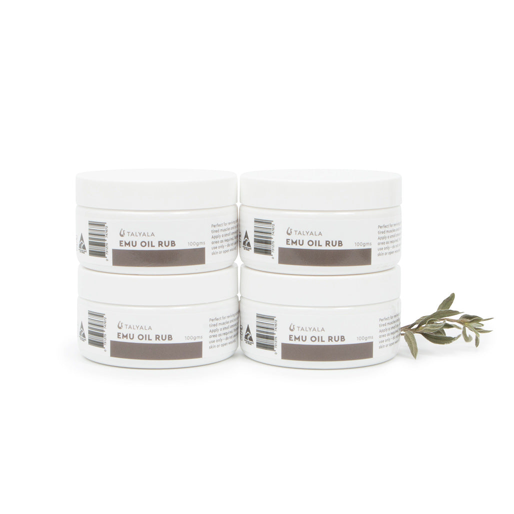 4 x 100g Emu Oil Rub
